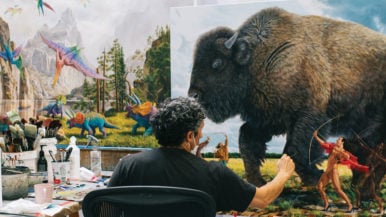 A look behind the scenes of Kent Monkman’s latest show